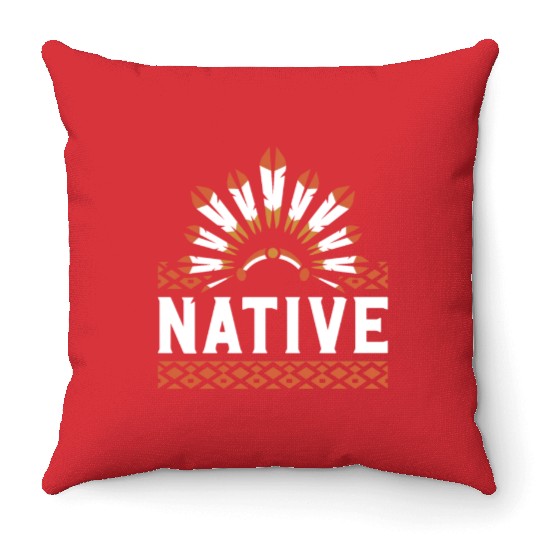 Aboriginal Indians Indigenous Native American Day Throw Pillows