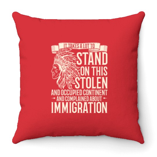 Aboriginal Indians Indigenous Native American Day Throw Pillows