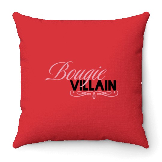 Bougie Villain Throw Pillows