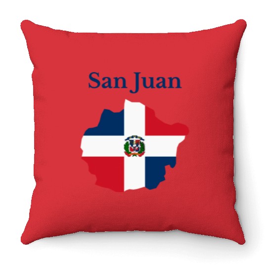 San Juan Province Dominican Republic Throw Pillows