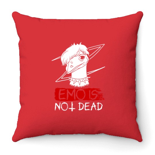Emo Boy Emo Girl Emu Bird Emocore Punk Aesthetic Throw Pillows