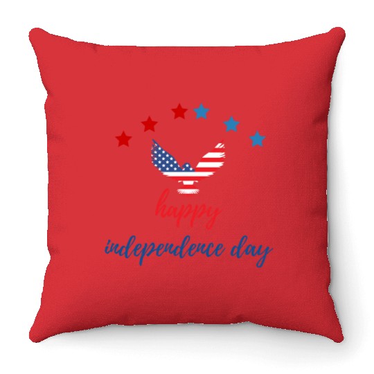 Happy independence day Throw Pillows