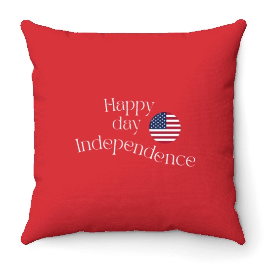 Happy independence day Throw Pillows