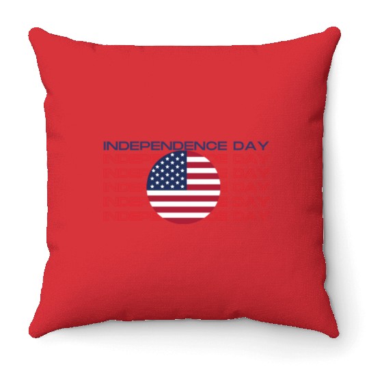 Happy independence day Throw Pillows