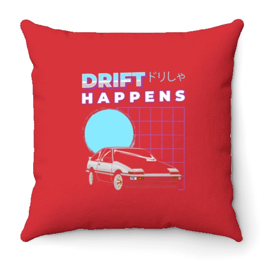 Drift Racing Driver Throw Pillows