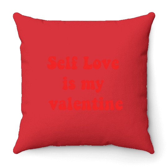 Self love is my valentine cute summer stars Throw Pillows