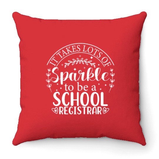 School Registrar Appreciation Back To School Schoo Throw Pillows