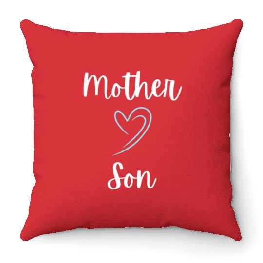 Mother Son Bond Throw Pillows