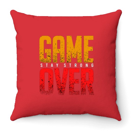 Game over vector Throw Pillows design