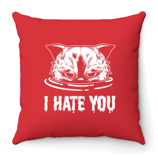 I Hate You Loving Person Gift Throw Pillows