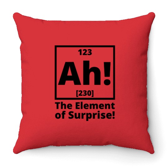 Ah The element of surprise stars Throw Pillows