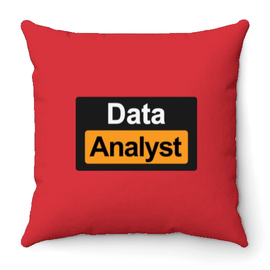 Data Analyst blue Copy Copy Throw Pillows