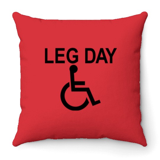 Handicapped Leg Day Handicapped Disabled Handicap Throw Pillows
