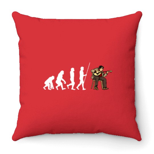 Irish Bouzouki Instrument Greek Throw Pillows