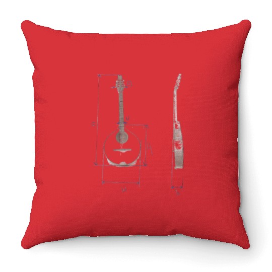 Irish Bouzouki Instrument Greek Throw Pillows
