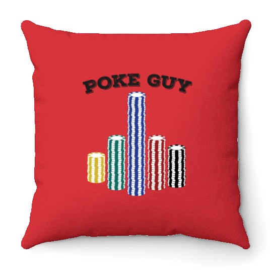 Poke Guy Light Throw Pillows