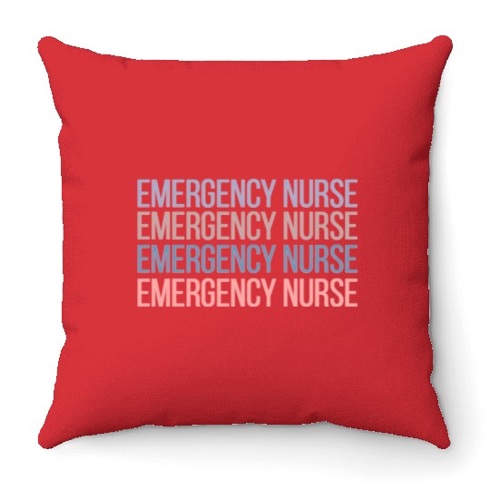 Er Nurse Emergency Room Nurse Registered Nurse Throw Pillows