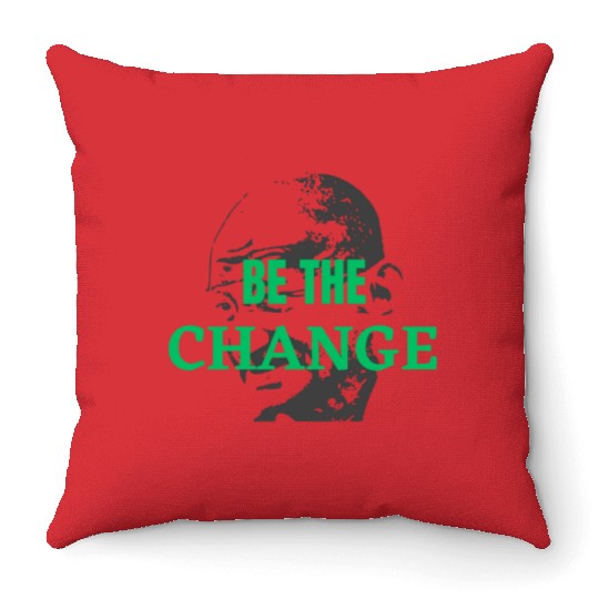 "Be the Change Throw Pillows: Inspire and Empower"