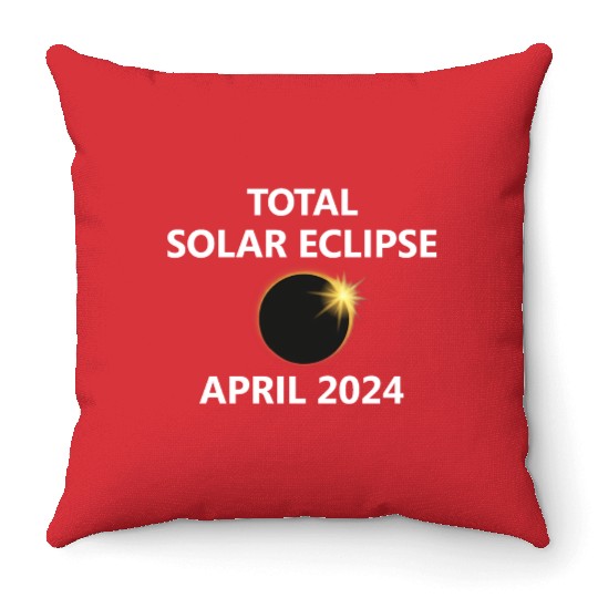Solar Eclipse 2024 Kentucky Oklahoma Michigan City Throw Pillows
