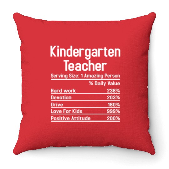 Kindergarten Teacher Throw Pillows