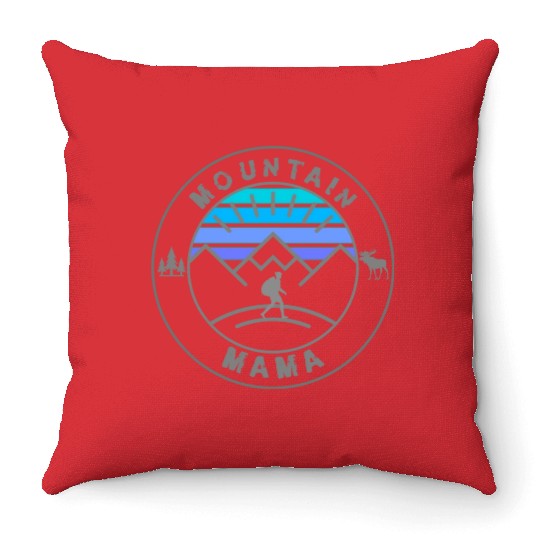 Mountain Mama Throw Pillows