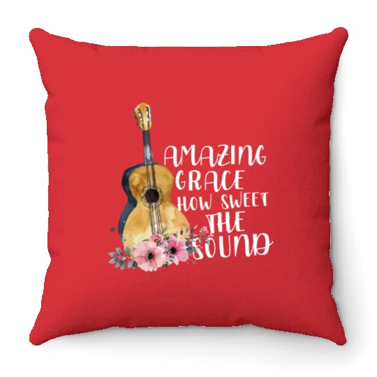 Amazing Grace How Sweet The Sound Throw Pillows