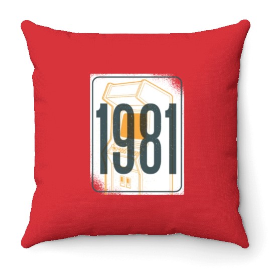 Retro 1981 Throw Pillows