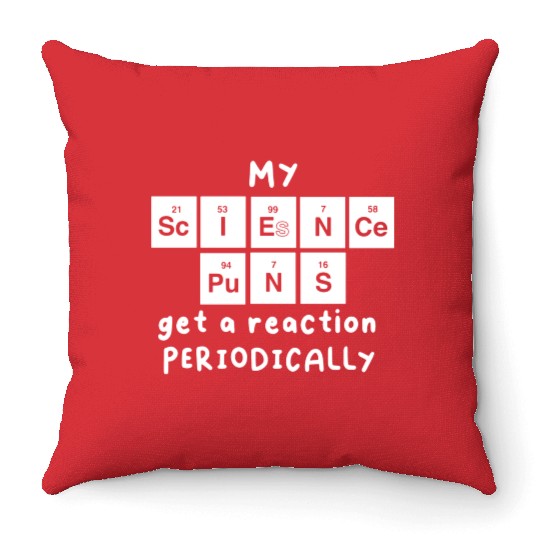 Science Puns Throw Pillows