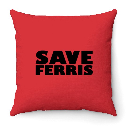 Save Ferris 70s Throw Pillows