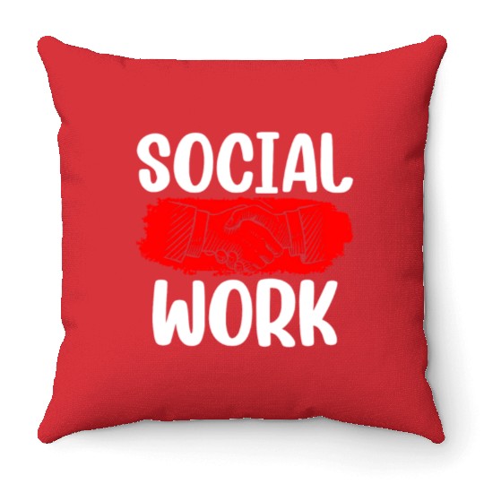 Social Work Job Worker Graduation Throw Pillows