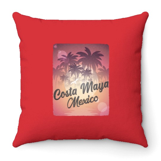 Costa Maya Mexico Throw Pillows
