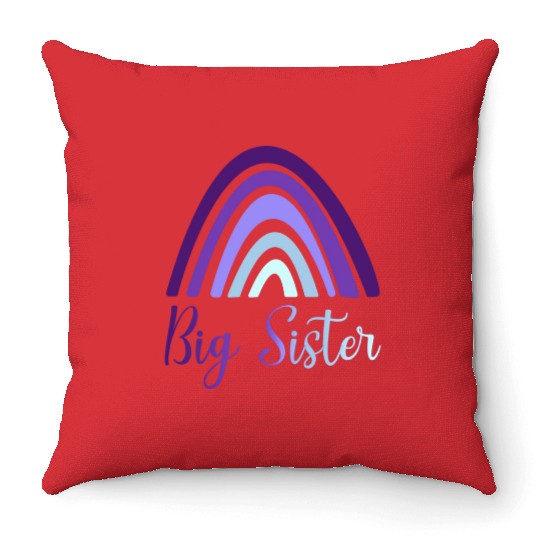 Big Sister purples nature Throw Pillows
