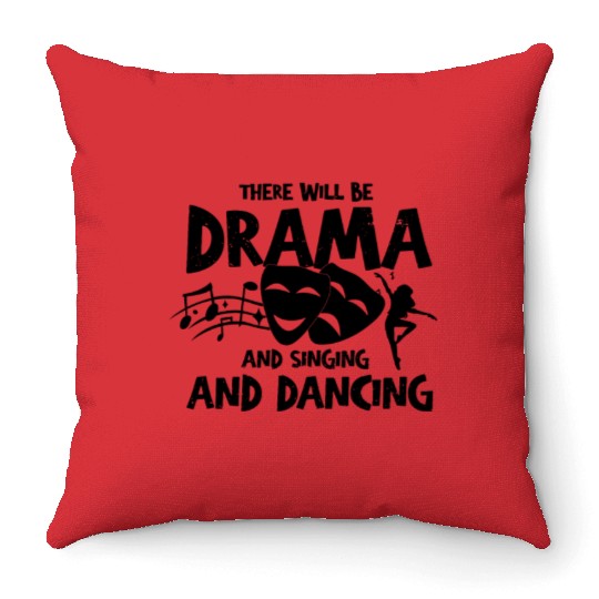 Hilarious Theater Play Performing Acting Dancing Throw Pillows