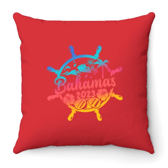 Bahamas Cruise 2023 Family Friends Group Vacation Throw Pillows