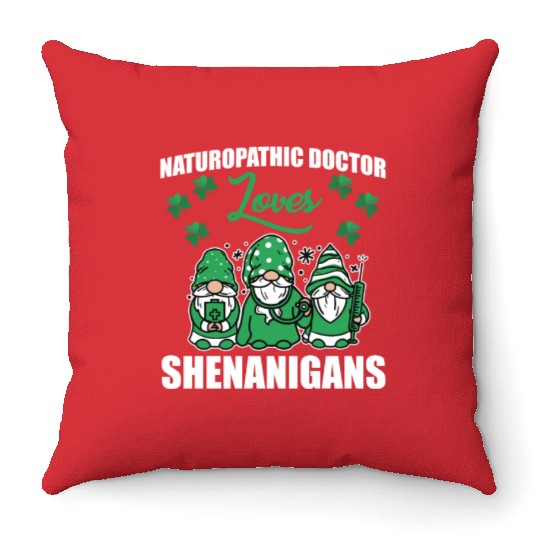 Naturopathic Doctor St. Patric's Day Throw Pillows