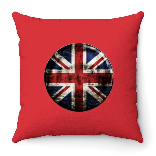 Union Jack Vintage Distressed Throw Pillows