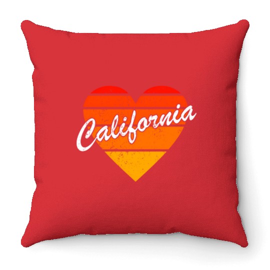 California Family Vacation 70S 80S Throw Pillows