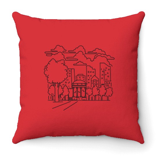 Boston Common in downtown Boston Massachusetts USA Throw Pillows