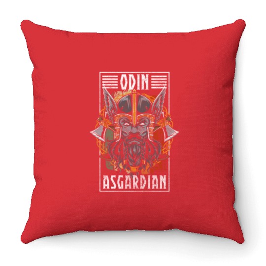 Odin Valhalla Symbol Throw Pillows