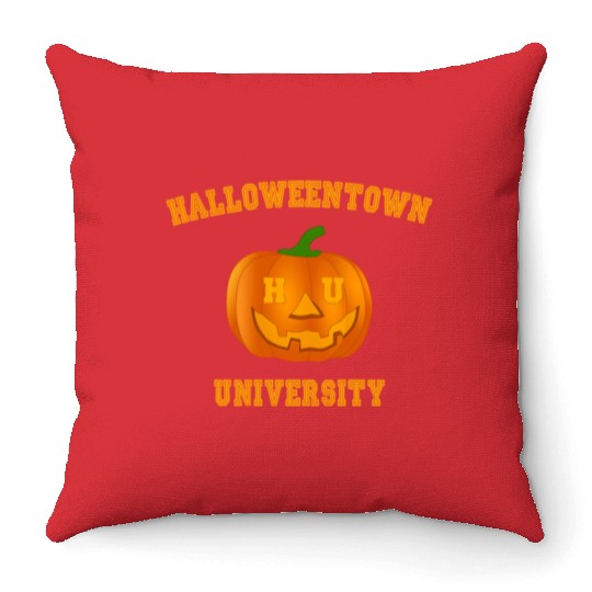 Halloweentown University Pumpkin For Treat Or Tric Throw Pillows