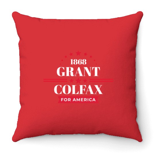 Ulysses Gran 1868 Republican Campaign Throw Pillows