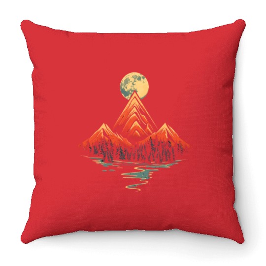 Majestic Full Moon Throw Pillows