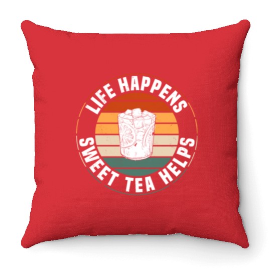 Great Sweet Tea Saying Throw Pillows