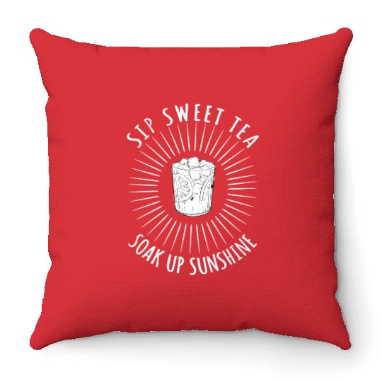 Great Sweet Tea Lover Gift Throw Pillows