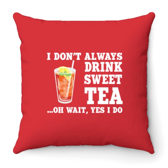 Funny Sweet Tea Humor Costume Throw Pillows