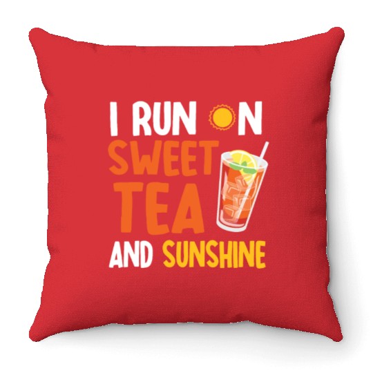 Sweet Tea And Sunshine Throw Pillows