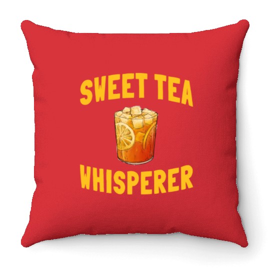 Funny Sweet Tea Whisperer Outfit Throw Pillows