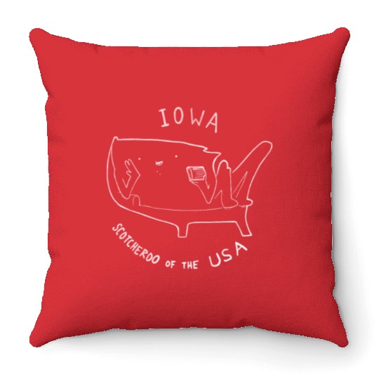 Iowa scotcheroos of the USA Throw Pillows