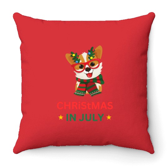 Christmas In July Throw Pillows