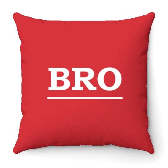 Bold Brotherhood Text Design Throw Pillows